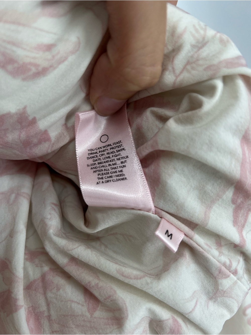 Selkie Pink & Cream Floral Cropped Bow Sleeve Coquette Puffer Jacket Coat M - Picture 6 of 8